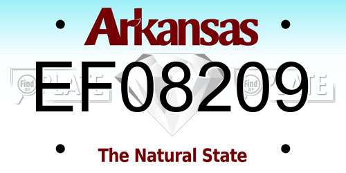 EF08209 Arkansas License Plate