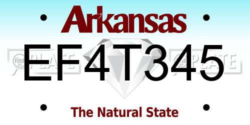 EF4T345 Arkansas License Plate