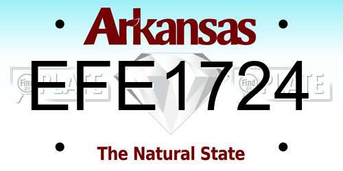 EFE1724 Arkansas License Plate