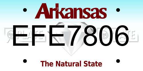 EFE7806 Arkansas License Plate