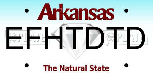 EFHTDTD Arkansas License Plate
