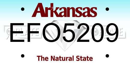 EFO5209 Arkansas License Plate