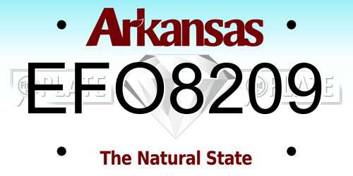 EFO8209 Arkansas License Plate