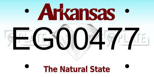 EG00477 Arkansas License Plate