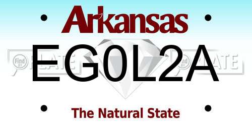 EG0L2A Arkansas License Plate