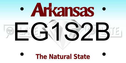 EG1S2B Arkansas License Plate