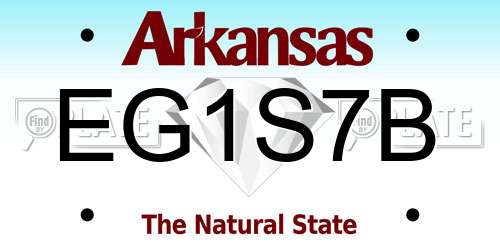 EG1S7B Arkansas License Plate