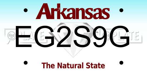 EG2S9G Arkansas License Plate