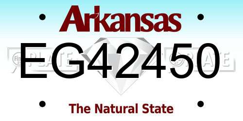 EG42450 Arkansas License Plate