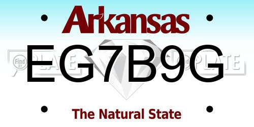 EG7B9G Arkansas License Plate