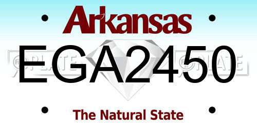 EGA2450 Arkansas License Plate