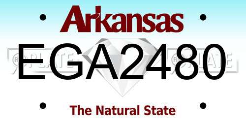 EGA2480 Arkansas License Plate