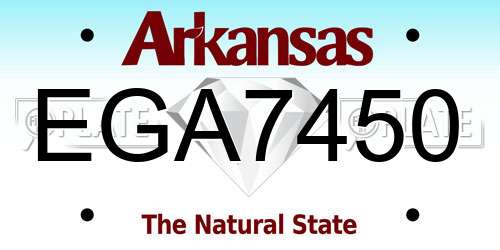 EGA7450 Arkansas License Plate