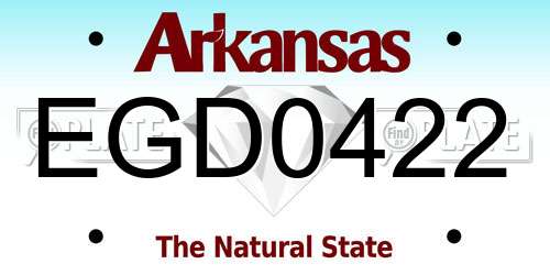 EGD0422 Arkansas License Plate