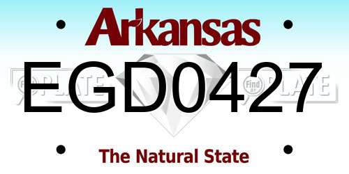 EGD0427 Arkansas License Plate