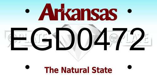 EGD0472 Arkansas License Plate