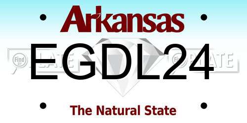 EGDL24 Arkansas License Plate