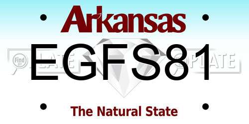 EGFS81 Arkansas License Plate