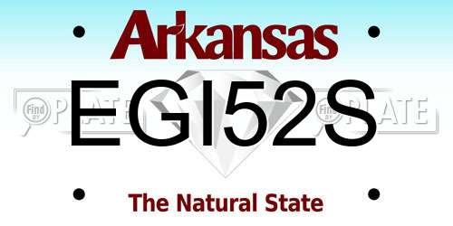 EGI52S Arkansas License Plate