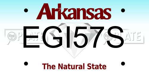 EGI57S Arkansas License Plate
