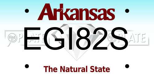EGI82S Arkansas License Plate