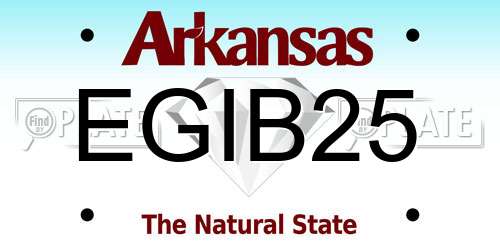 EGIB25 Arkansas License Plate