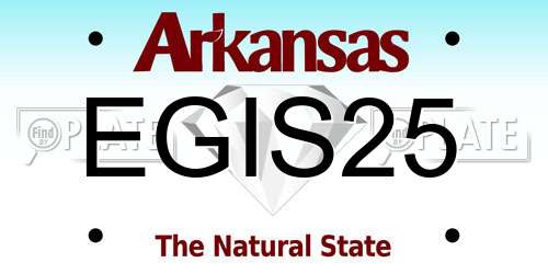 EGIS25 Arkansas License Plate