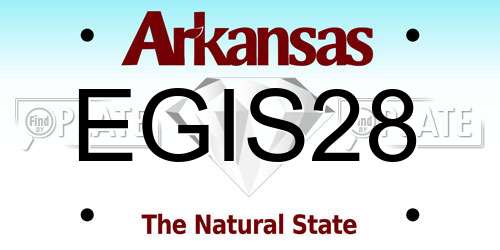 EGIS28 Arkansas License Plate