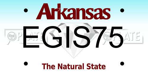 EGIS75 Arkansas License Plate