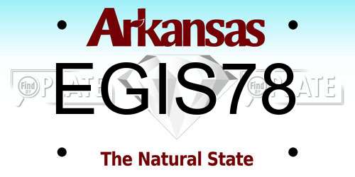 EGIS78 Arkansas License Plate