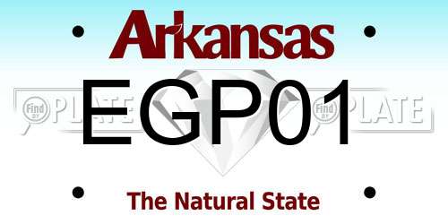 EGP01 Arkansas License Plate