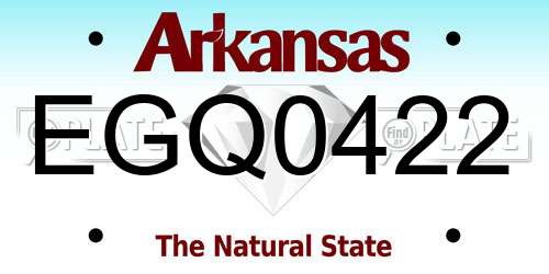 EGQ0422 Arkansas License Plate