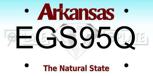 EGS95Q Arkansas License Plate