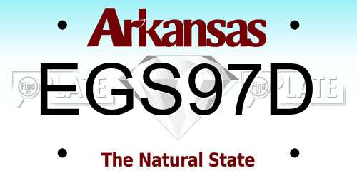 EGS97D Arkansas License Plate