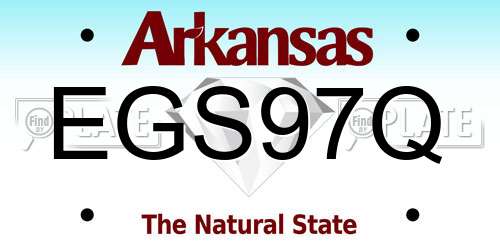 EGS97Q Arkansas License Plate