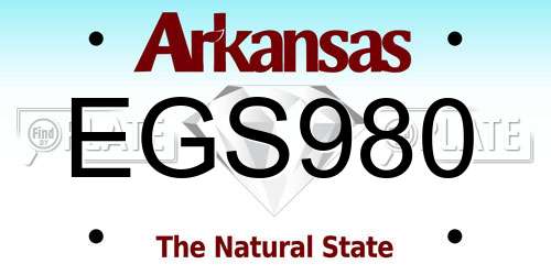 EGS980 Arkansas License Plate