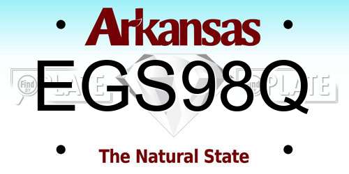 EGS98Q Arkansas License Plate