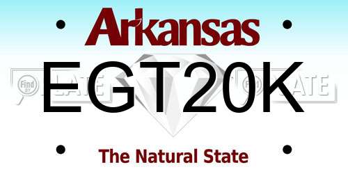 EGT20K Arkansas License Plate