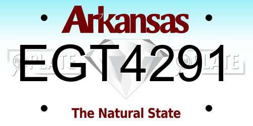 EGT4291 Arkansas License Plate