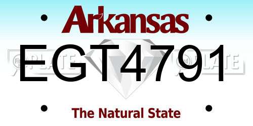 EGT4791 Arkansas License Plate