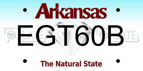 EGT60B Arkansas License Plate