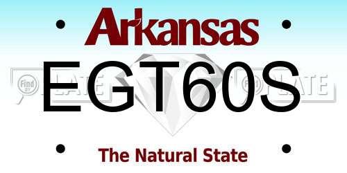 EGT60S Arkansas License Plate
