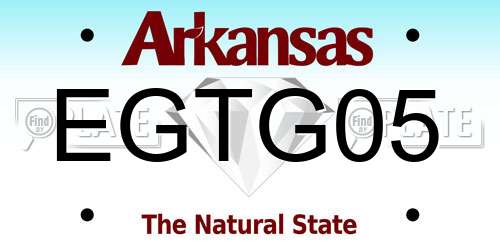 EGTG05 Arkansas License Plate