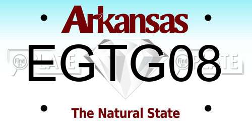 EGTG08 Arkansas License Plate