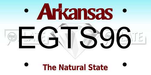 EGTS96 Arkansas License Plate