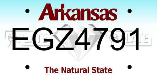 EGZ4791 Arkansas License Plate