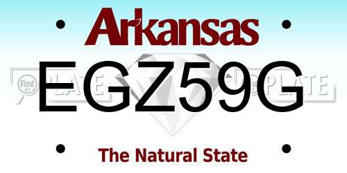 EGZ59G Arkansas License Plate