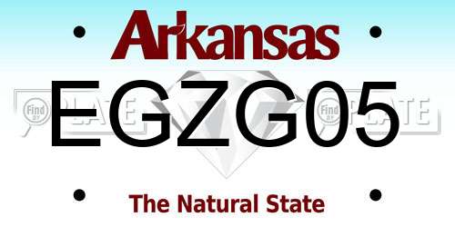 EGZG05 Arkansas License Plate