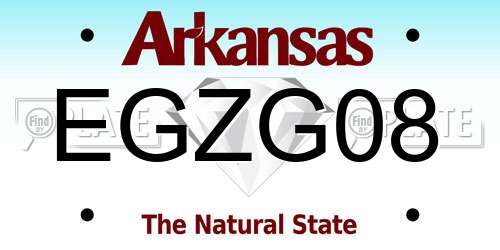 EGZG08 Arkansas License Plate