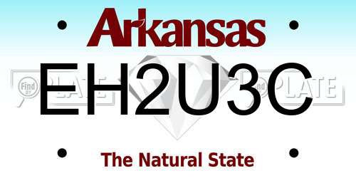 EH2U3C Arkansas License Plate